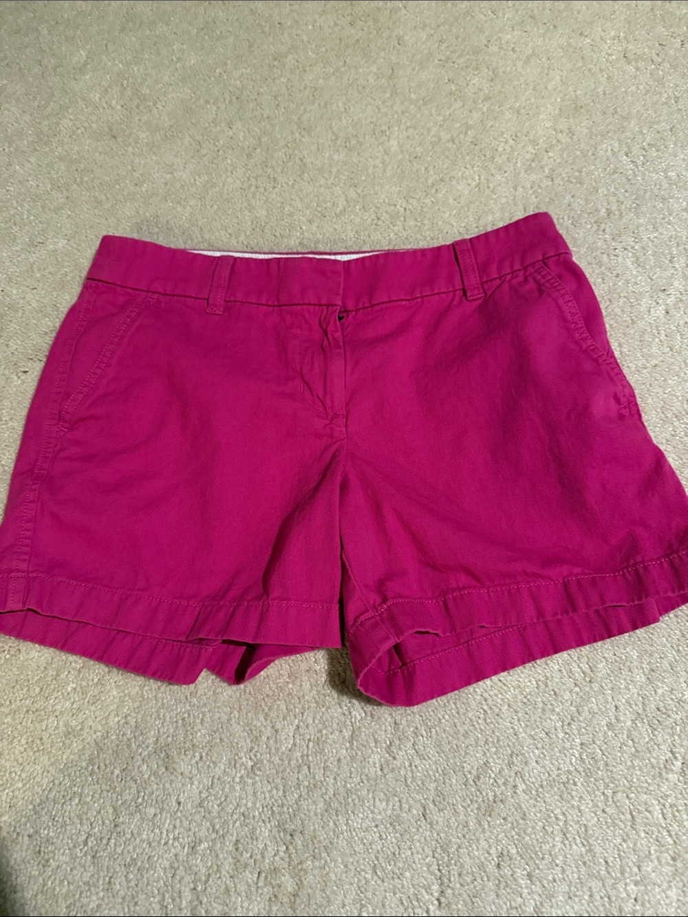 J. Crew Hot Magenta Cotton Bermuda Shorts